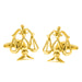 Gold Scales Of Justice Cufflinks For Men Pair Front