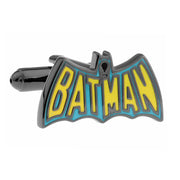 Batman Cufflinks Gunmetal Black 2008 The Brave and The Bold Bright Colours Front