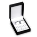 White Tuxedo Cufflinks and Shirt Stud Set 8-Piece With Box Glossy Silver