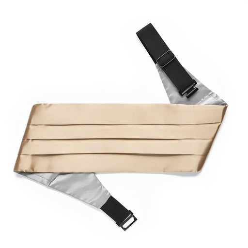 Light Golden Brown Beige Cummerbund For Men Tuxedo Pleated