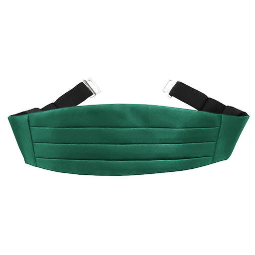 Emerald Green Cummerbund For Men's Tuxedo Pleated Front Image