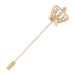 Gold Crown Lapel Pin With Jewels For Men Front
