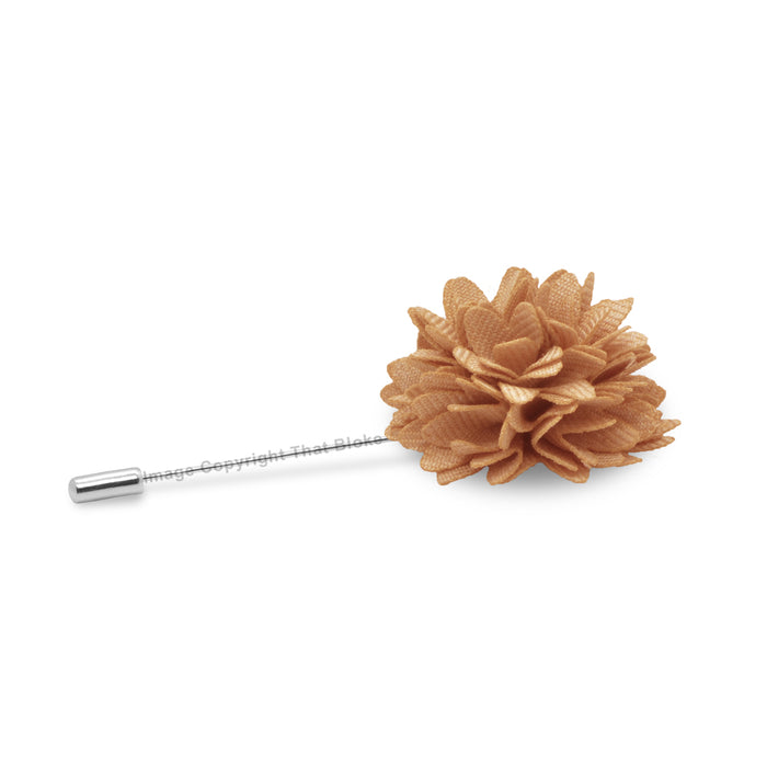 Light Brown Lapel Flower Pin