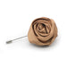 Golden Brown Beige Lapel Pin Flower Rose Folded