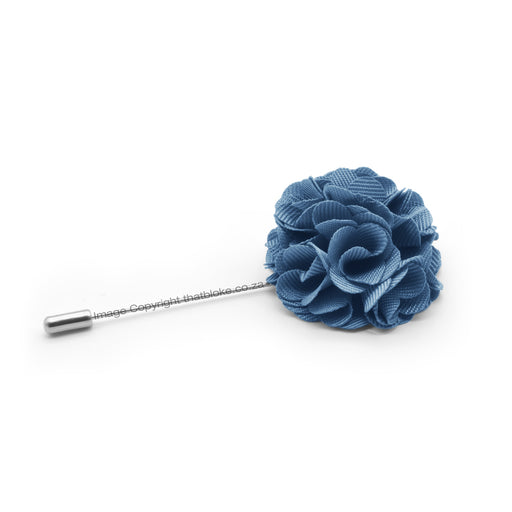 Air Force Blue Lapel Flower Pin Stiffkey Circular Shape