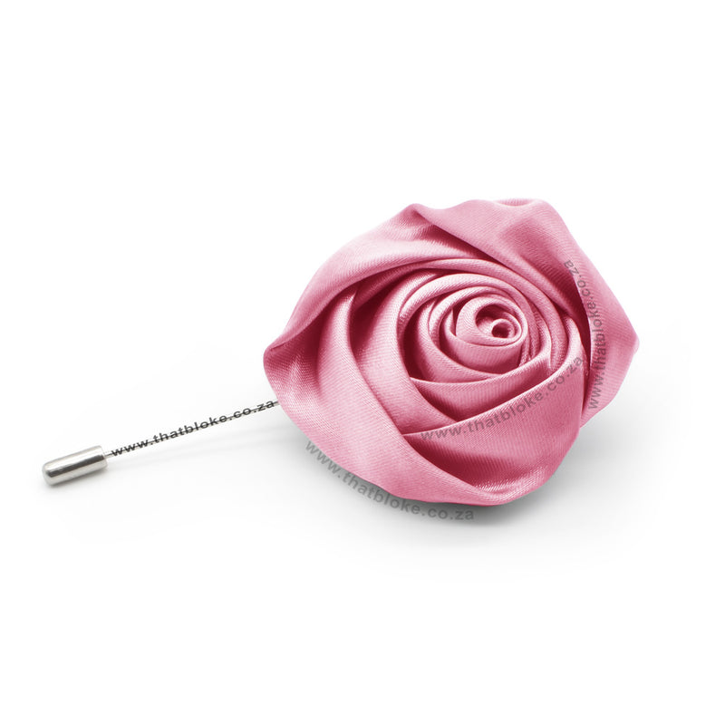 Amaranth Pink Lapel Flower Pin Rose Folded