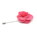 Cerise Pink Lapel Flower Pin For Men Textured