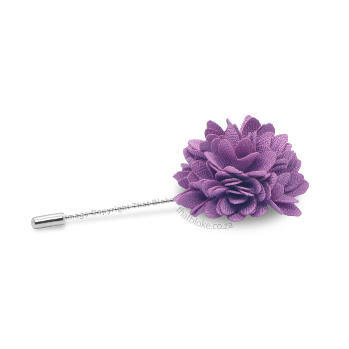 Light Eminence Purple Lapel Flower Pin For Men