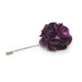 Purple Lapel Pin Flower Circular Shaped Paisley Patterned