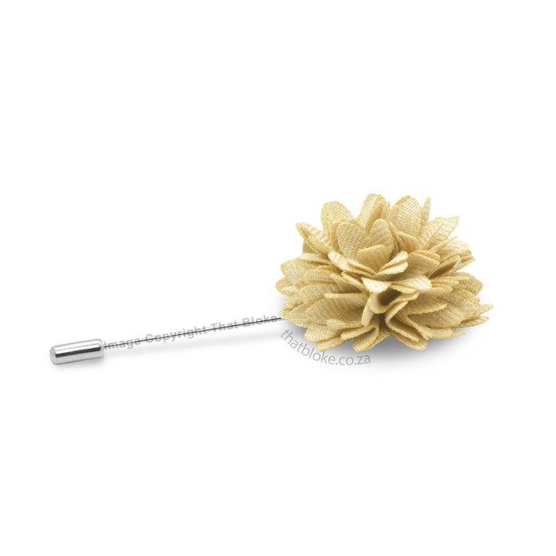 Flummery Yellow Lapel Flower Pin For Men