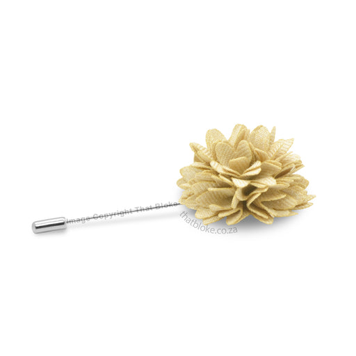 Flummery Yellow Lapel Flower Pin For Men