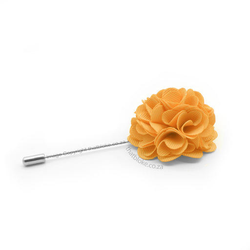 Pale Honey Yellow Lapel Flower Pin For Men Circular Shape