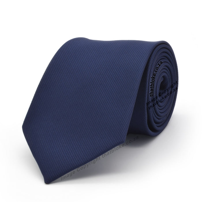 Neck Tie - Blue Navy Dark (Stripe Patterned)
