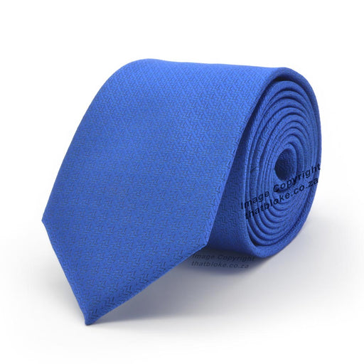 Royal Blue Tie For Men Patterned Polyester