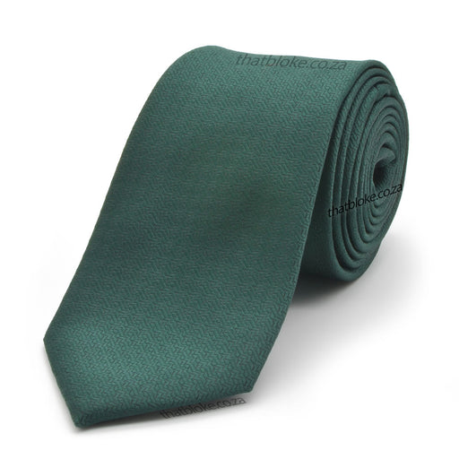 Dark Emerald Green Neck Tie For Men Patterned Polyester