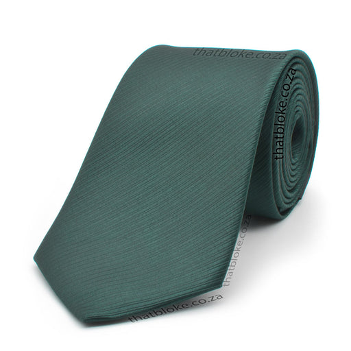 Dark Green Neck Tie For Men Stripe Patterned Polyester
