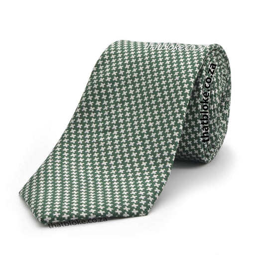 Dartmouth Green Neck Tie For Men Silver Plus Sign Pattern Polyester