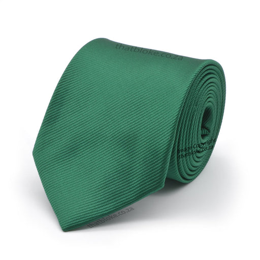 Vibrant Forest Green Neck Tie For Men Stripe Patterned Polyester