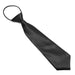 Kids Neck Tie Black Silky Polyester Elastic