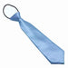 Kids Neck Tie Cornflower Blue Silky Polyester Elastic