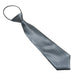 Kids Neck Tie Dark Grey Silky Polyester Elastic