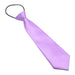 Kids Neck Tie Light Amethyst Purple Silky Polyester Elastic