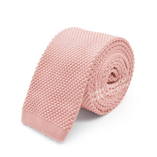 Light Dusty Pink Neck Tie For Men Knitted Polyester