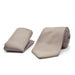 Smokey Taupe Beige Neck Tie Pocket Square Set For Men Textured