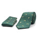 Scooter Novelty Darker Emerald Green Neck Tie Pocket Square Set For Men Polyester