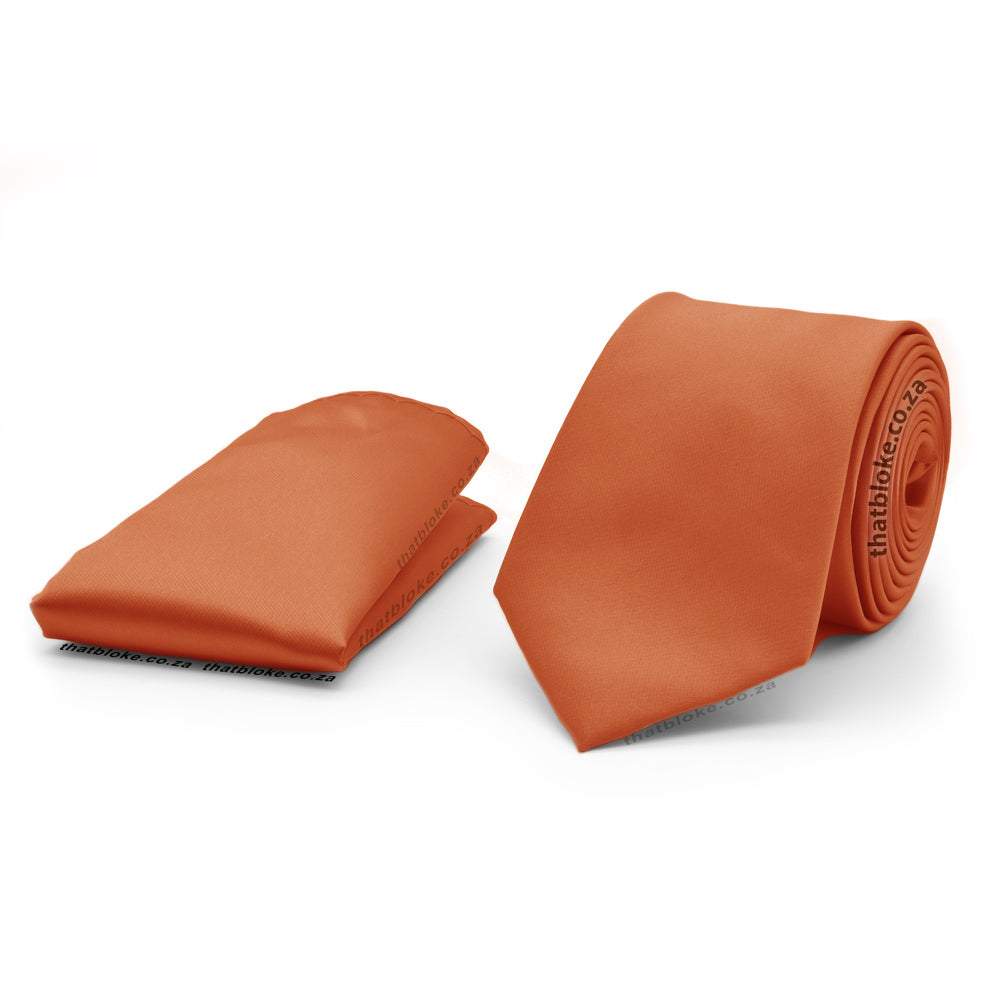 burnt orange mens tie