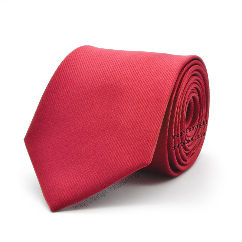 Red Neck Tie For Men Stripe Patterned Polyester