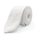 Slim Soft Silky White Neck Tie For Men Polyester