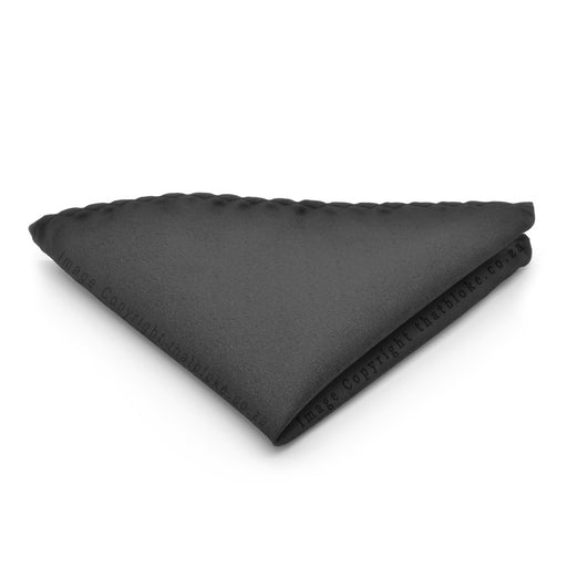 Black Pocket Square Glossy Polyester