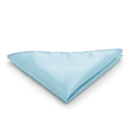 Ultra Light Blue Pocket Square For Men Silky Polyester