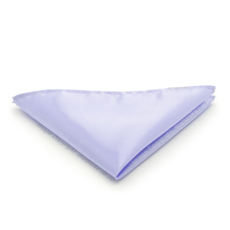 Light Periwinkle Blue Pocket Square For Men Silky Glossy Polyester Lavender