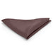 Chocolate Brown Pocket Square For Men Silky Polyester Glossy