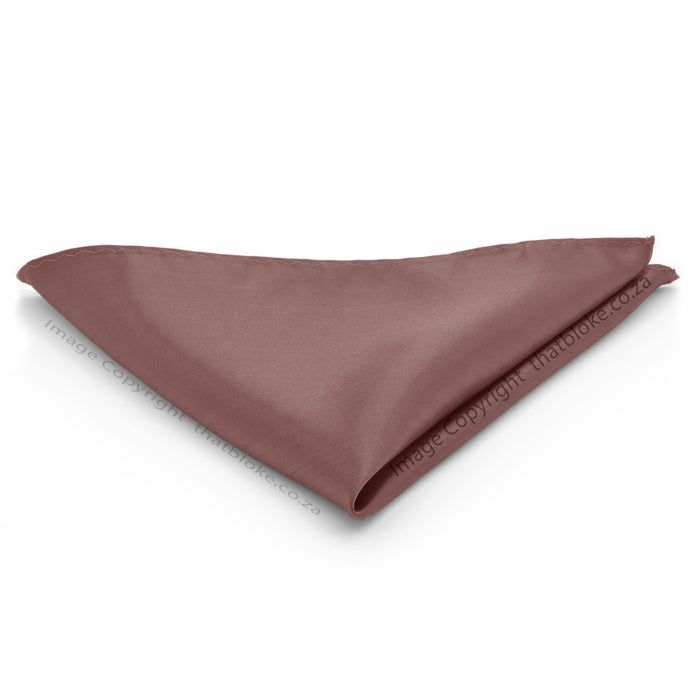 Light Bronze Brown Pocket Square For Men Silky Polyester Glossy