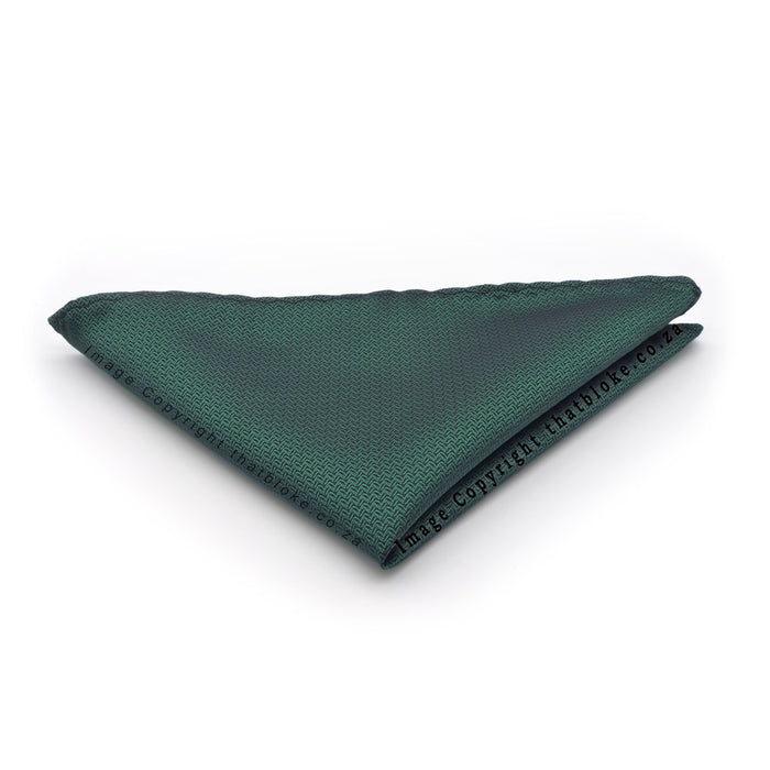 Dark Emerald Green Pocket Square Patterned Polyester