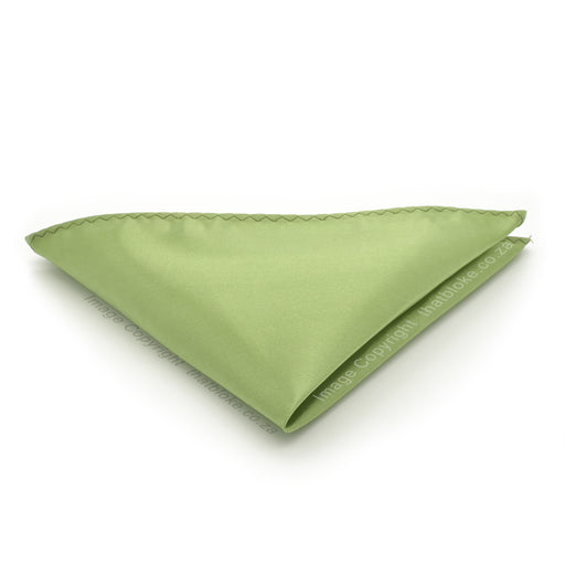 Faded Lime Green Pocket Square For Men Silky Glossy Polyester