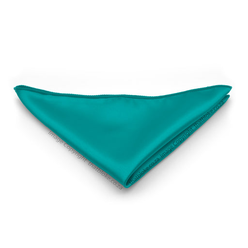 Turquoise Green Pocket Square For Men Soft Silky
