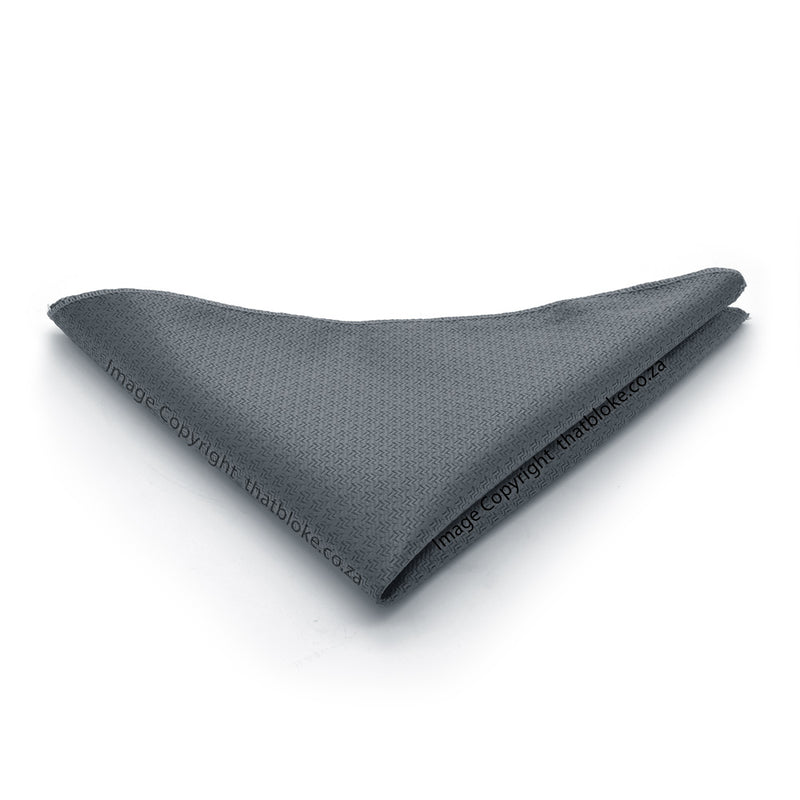 Cool Charcoal Grey Pocket Square For Men Patterned Glossy