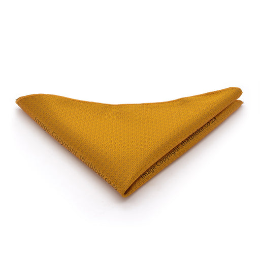Dark Mustard Orange Pocket Square Patterned Polyester