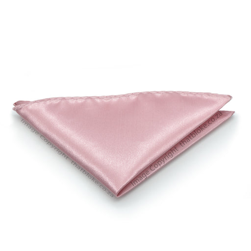 Dusty Rose Pink Pocket Square For Men Silky Polyester Glossy