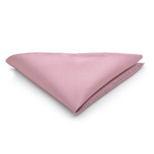 Pastel Pink Pocket Square For Men Rose Polyester