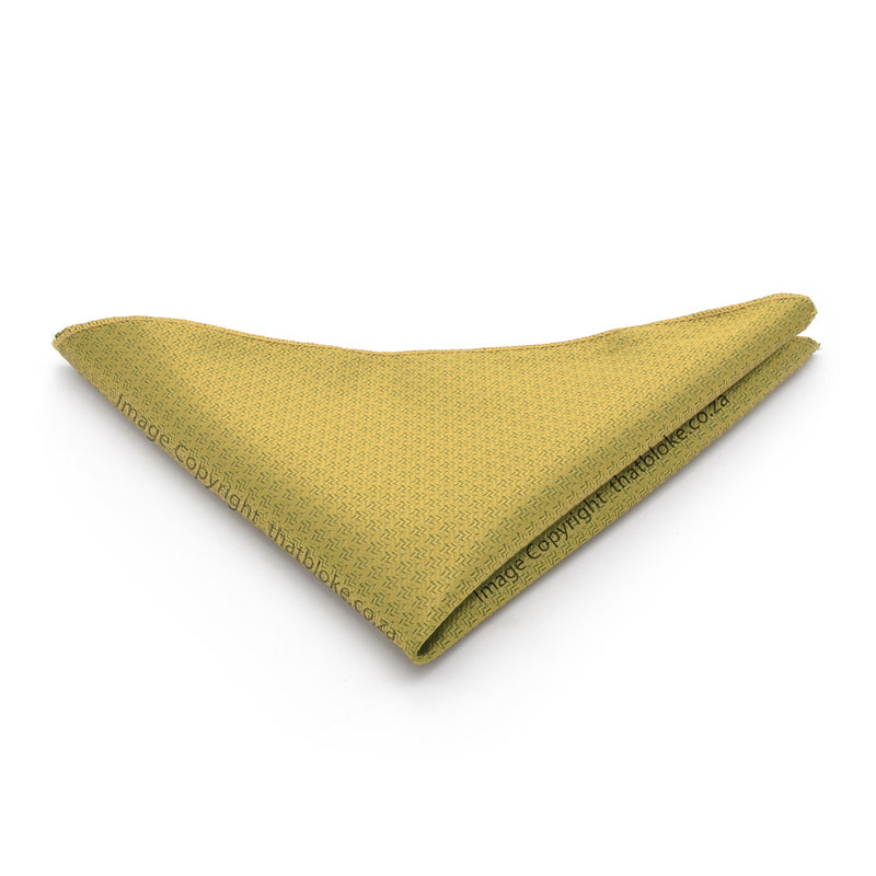Vegas Gold Yellow Pocket Square Patterned Polyester