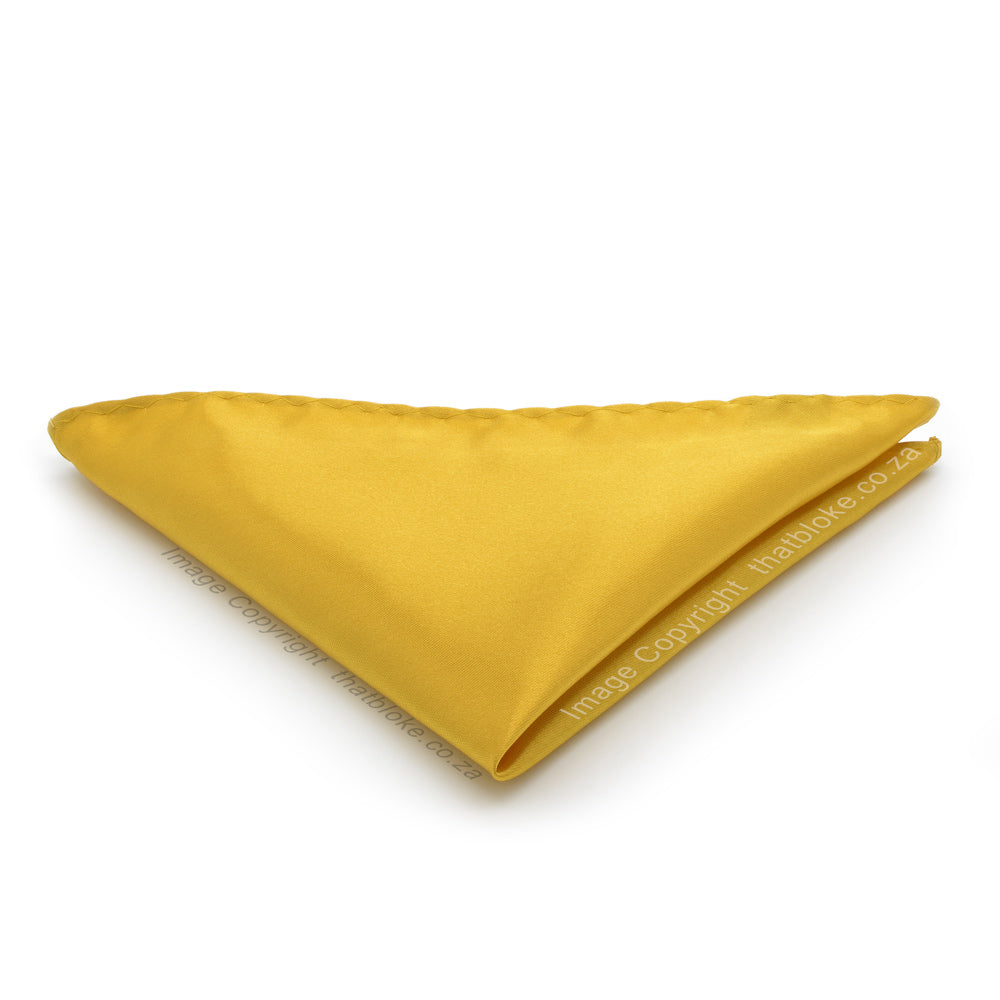 Vibrant Yellow Gold Pocket Square - Glossy — That Bloke