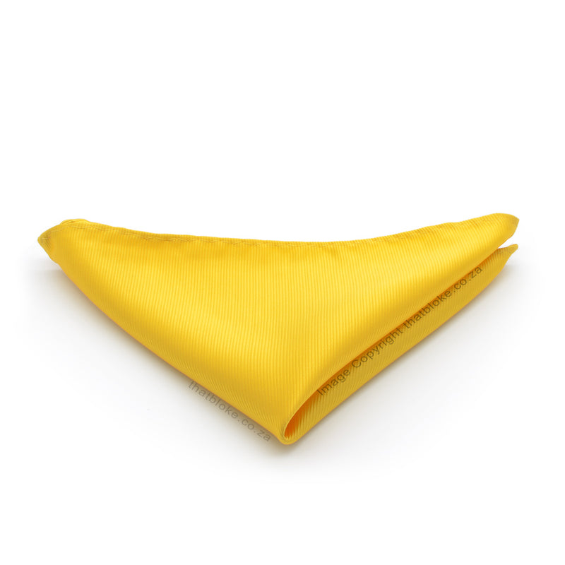 Yellow Pocket Square Stripe Patterned Polyester For Men