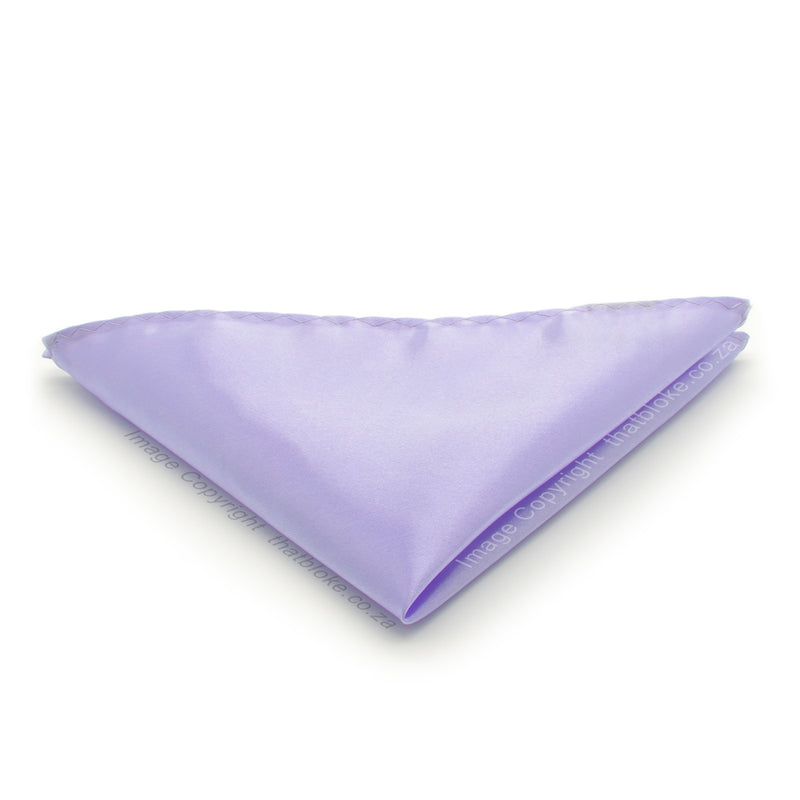 Light Lavender Purple Pocket Square For Men Silky Glossy Polyester Lavender