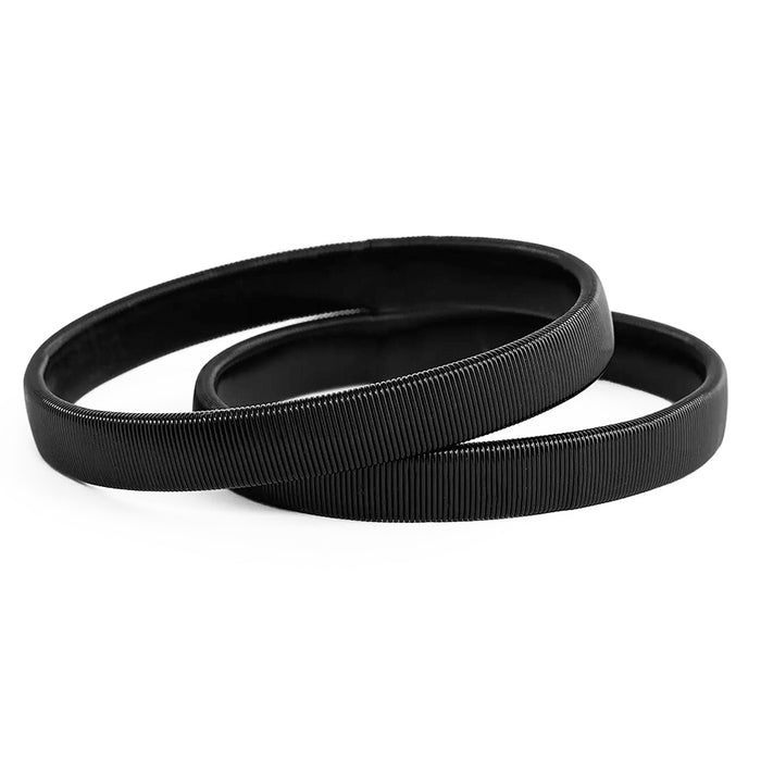 Mens Sleeve Garter Black Elastic Spring Front Image