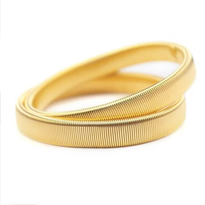 Mens Sleeve Garter Gold Elastic Spring Display Image